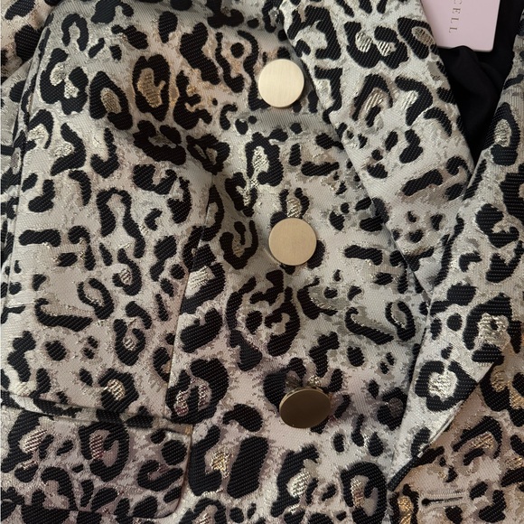 Rachel Parcell Leopard Blazer, Gold, Large, NWT - Picture 4 of 4